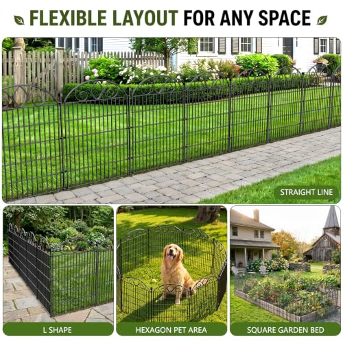 No Dig Garden Fence Outdoor for Yard (48 in(H) X 23.6 ft(L))