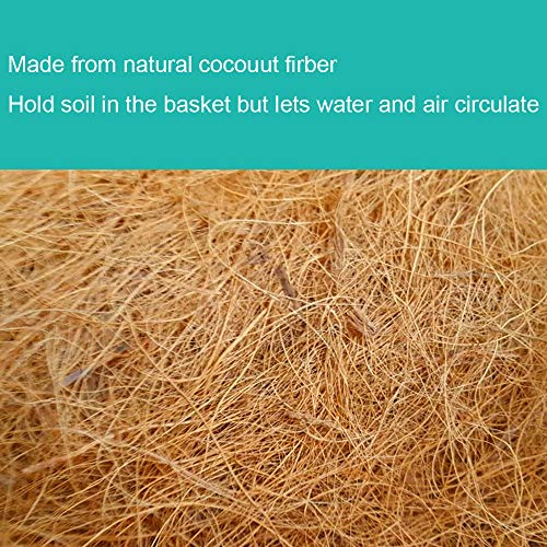 2 PCS 22 Inch x 14 Inch Coco Liners for Planters Round Basket Shaped Coconut Fiber Replacement Liners (2 Count)