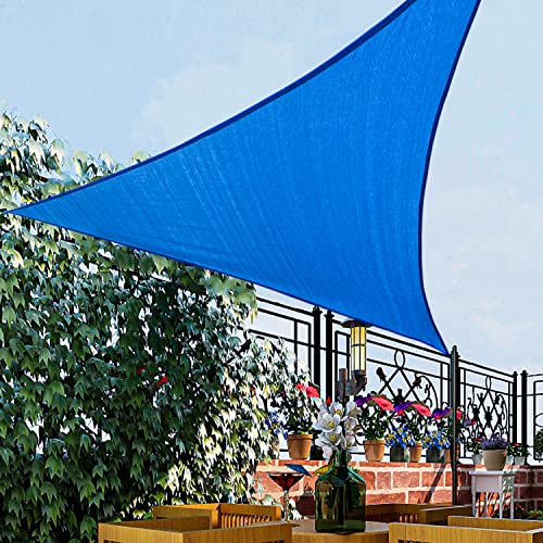 10'X10'X10' Sun Shade Sail Blue Curved Triangle (Blue / 10'X10'X10'custom)