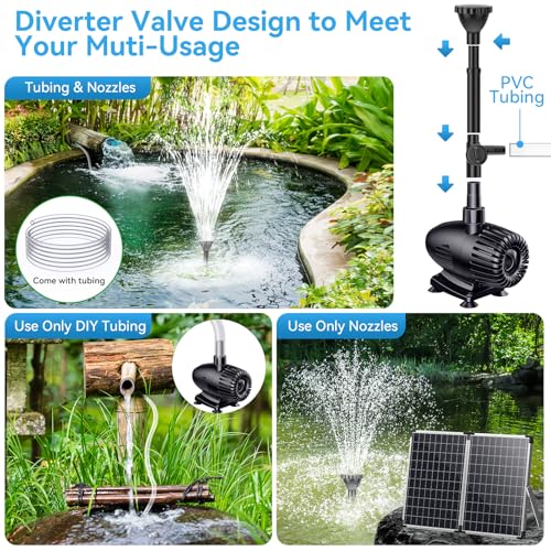55W Solar Fountain Pump for Outdoor Pond (55W)