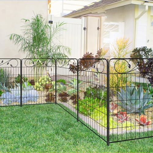 Decorative Black Garden Fence 36in (36″Tall(8 Panels))