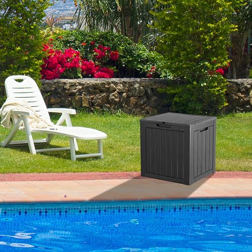 35 Gallon Outdoor Storage Box Waterproof (Black / 35 GAL)