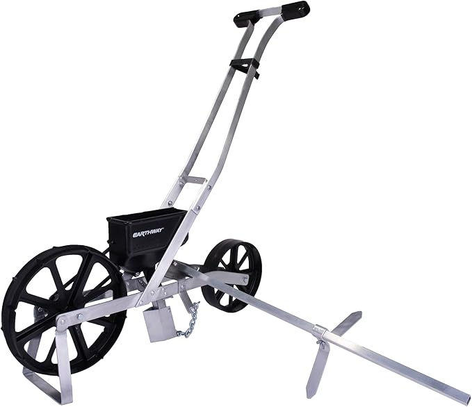 EarthWay Products 10001 Precision Garden Seeder with 7 Seed Plates, Sweet Corn Planter, Accurate Seed Drill for Gardeners, Durable Corn Planter, Use in Prepared Soil