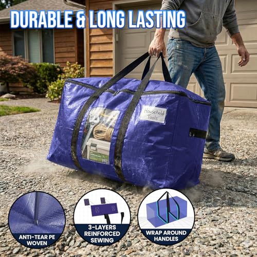 12 Pack Dark Blue XXL Moving Bags (12 Count)