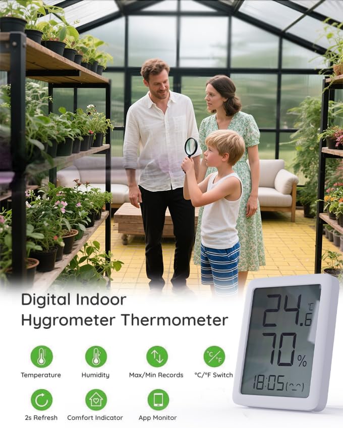 5.5X4FT Greenhouse with Thermometers