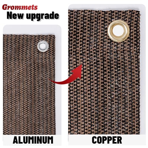 Shade Cloth 6x17 FT Sun Shade (6' x 17' custom size / Brown)