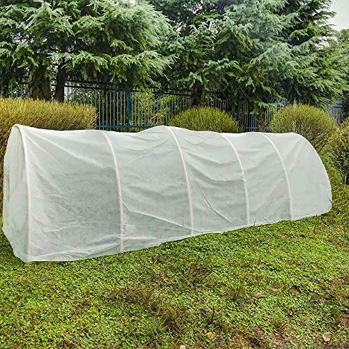 Plant Covers Freeze Protection Floating Row Covers 10'x25' 0.9oz Plant Covers Freeze Sun Protection (0.9oz-10'*25' / White)