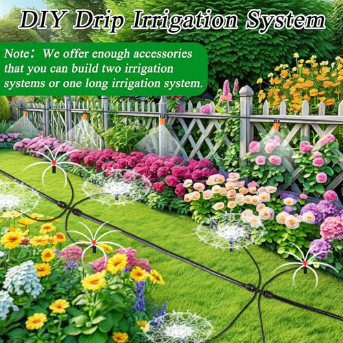 260FT Drip Irrigation System Kit (260 FT (40FT Main tube + 220FT Distribution tube))