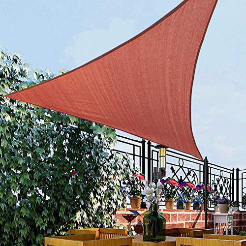 8'x8'x8' Sun Shade Sail Rust Red Curved Triangle (Rust Red / 0 8' X 0 8' X 0 8')