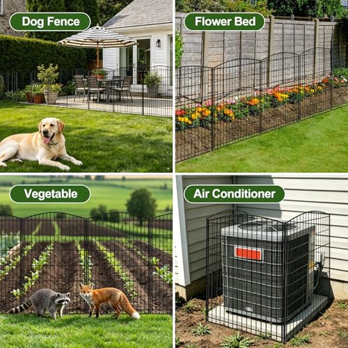Decorative Garden Fence 6 Panels 13ft (6 Panels 13ft(L)-42"(H) - Without Gate)