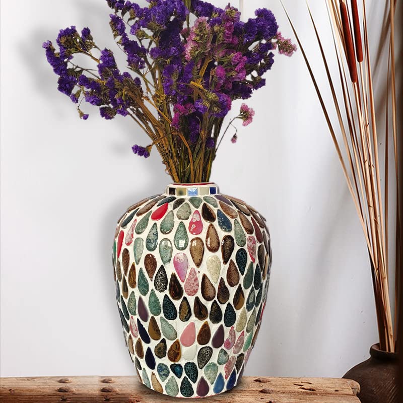 500g 1.1lb Random Color Irregular Ceramics Mosaic Tiles (16 Ounce)