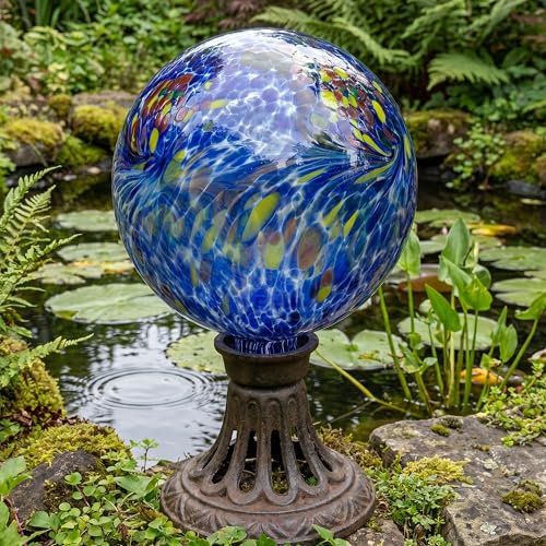 Sunnydaze 10" Glass Gazing Ball for Garden (Primary Color Burst)