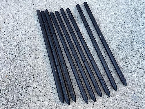 18 Inch Round Steel Concrete Form Stakes with Nail Holes (20 Count)