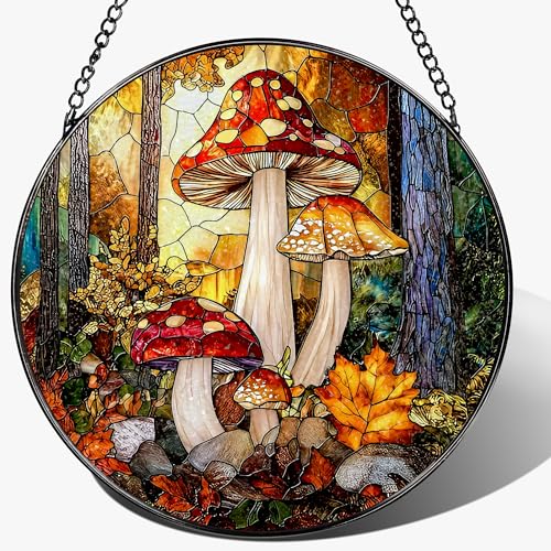 8 Inch Mushroom Suncatcher Ornament (Mushroom)