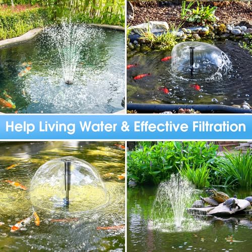 Pond Filter with 12W Solar Fountain Pump (Solar Powered 12W)