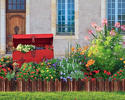 4 Pack Wood Garden Edging Fence (4 Count)