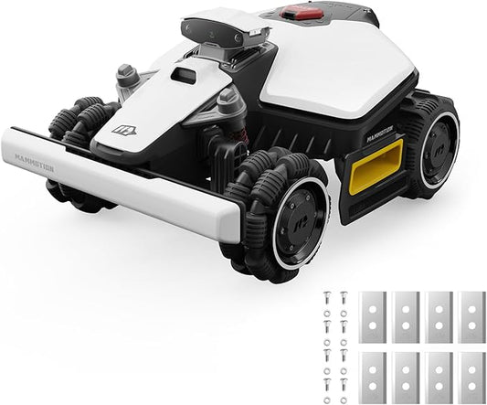 Mammotion LUBA mini AWD 1500H Robot Lawn Mower with Blades, Mowing 0.37 Acre, All-Wheel-Drive for 80% Slope, UltraSense AI Vision+RTK Auto-Mapping, Cutting Height 2.2"-4.0"