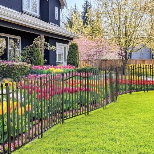 Garden Metal Fence 32" H x 22.5'L Decorative Dog Outdoor Yard Panels (32 in(H))