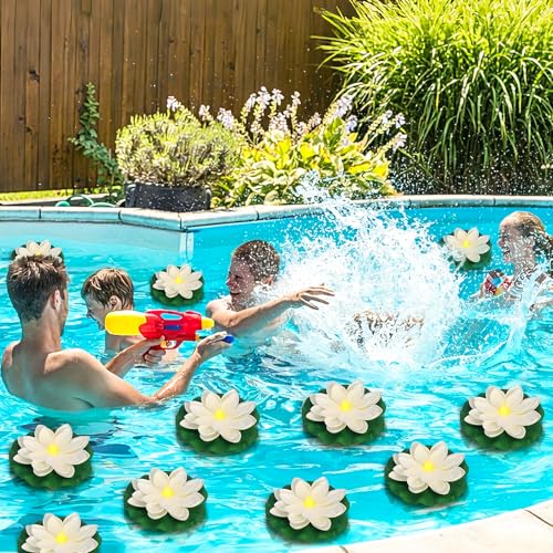 24 PCS Waterproof Floating Lotus Lights (Warm White / 5 inch 24pcs)