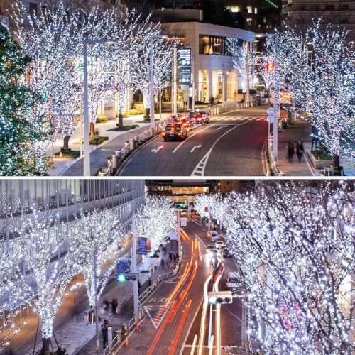 6pack 600LED Solar String Lights Outdoor Waterproof Cool White (Cool White / 6PK-600LED)
