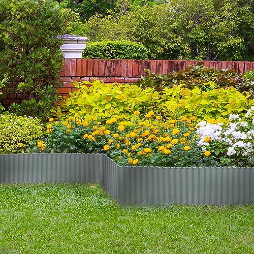 Wide Corrugated Galvanized Steel Landscape Edging