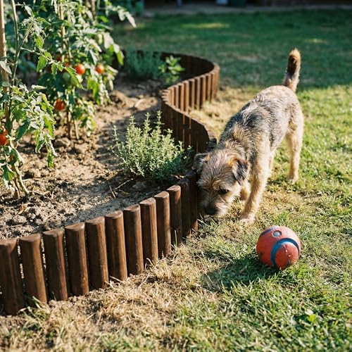 6 Piece Wooden Garden Border (6-Pack 7.9"x42")