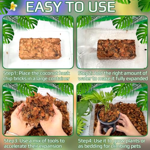 10 Pcs Coco Husk Chips for Plants