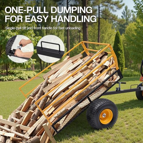 1800 LBS Tow Behind Dump Cart