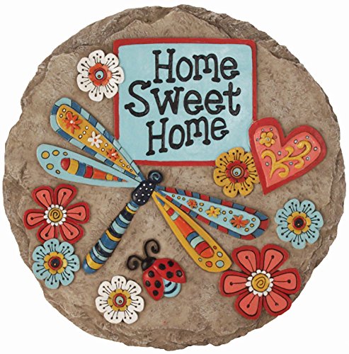Garden Décor Home Sweet Dragonfly Stepping Stone (Home Sweet Home Dragonfly)