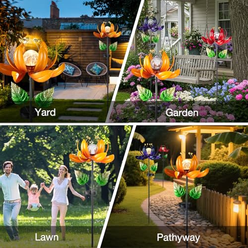 Outdoor Solar Lights Garden Decor (Passionate Orange)
