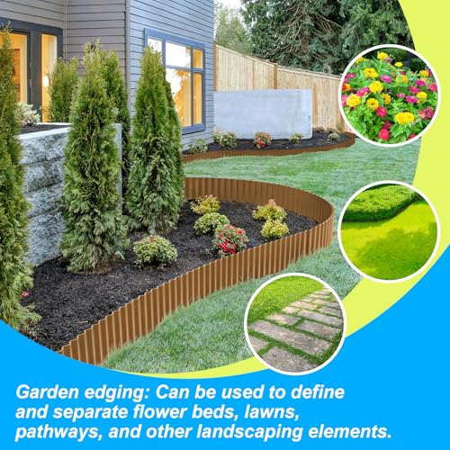 Corrugated Metal Garden Edging 6" x 20Ft (Bronze)