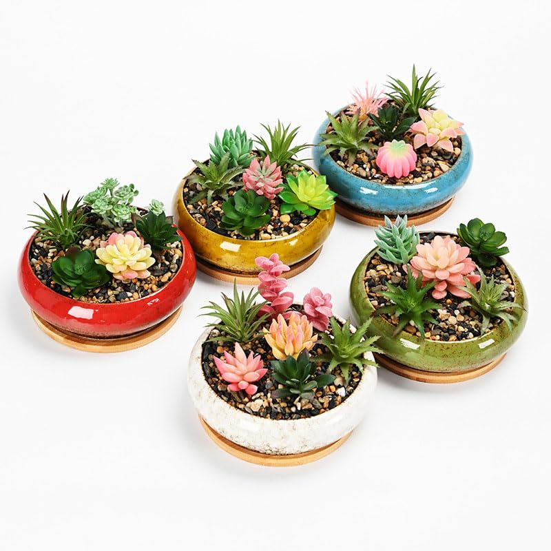 Lotus Bowl Planter (Ice Blue)