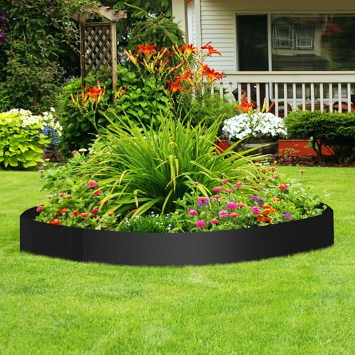 10 Pack Metal Edging for Landscaping (Black / 7.5 Inch)