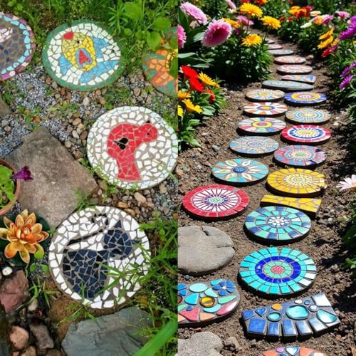 Stepping Stone Kit Includes 3 Size Cement Molds (mix)