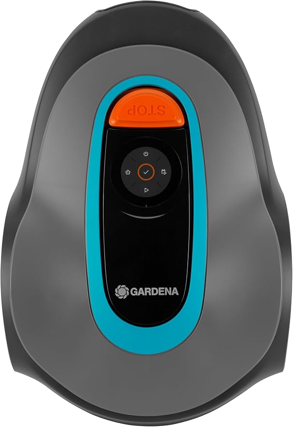 GARDENA 15201-20 SILENO Minimo - Automatic Robotic Lawn Mower with Bluetooth app, Boundary Wire - for lawns up to 2700 Sq Ft, Made in Europe, Grey