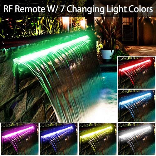 PONDO Lighted Waterfall Pool Fountain 12'' w (300 Millimeters)
