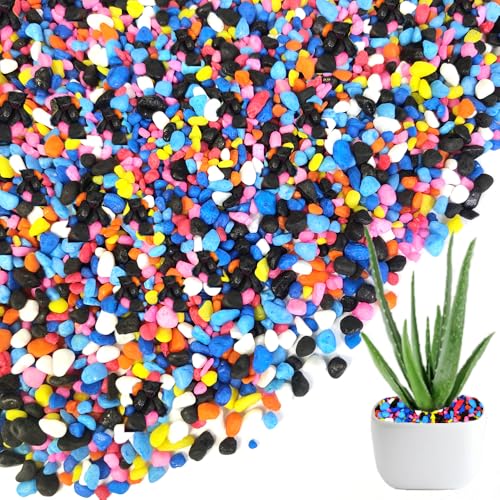 0.88 LB Colored & Black Pea Gravel (Mixed Colors)