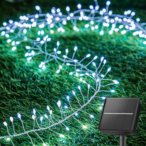 120 LED Solar Fairy Lights Outdoor Waterproof IP65 (Cool White / 9.8Ft)