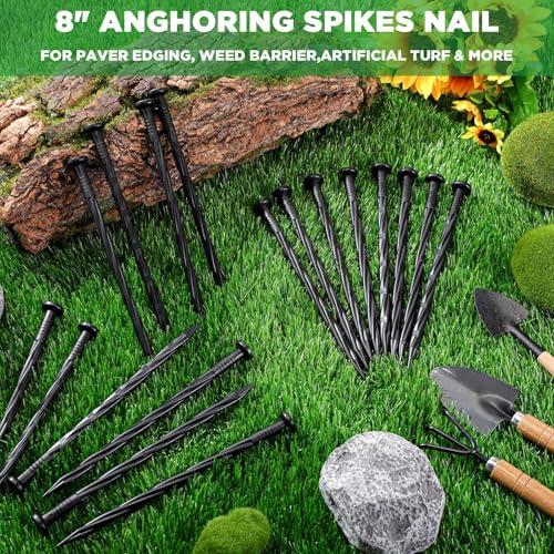 700 Pcs 8 Inch Black Landscape Edging Stakes (Black / 8 Inch)