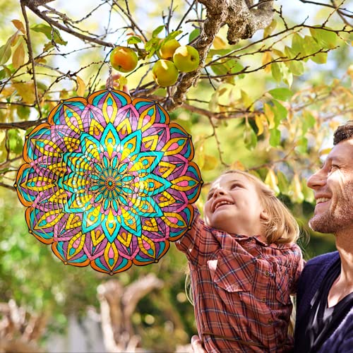 Mandala Wind Spinner Purple Tulip Design