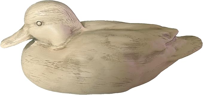 Knick Knacks Duck Statue Home Decor Hand Carved Hand Painted Decor for Home, Office Desk Cute Animal Figurine Unique Gift for Holidays Housewarming (Beige)