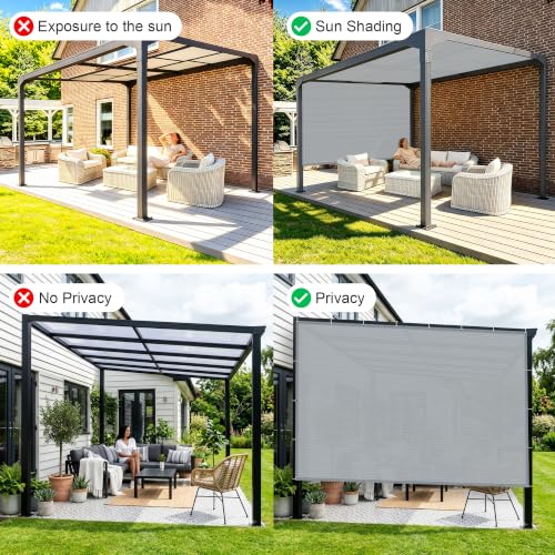 Shade Cloth 19x24 FT Sun Shade (19' x 24' custom size / Light Grey)