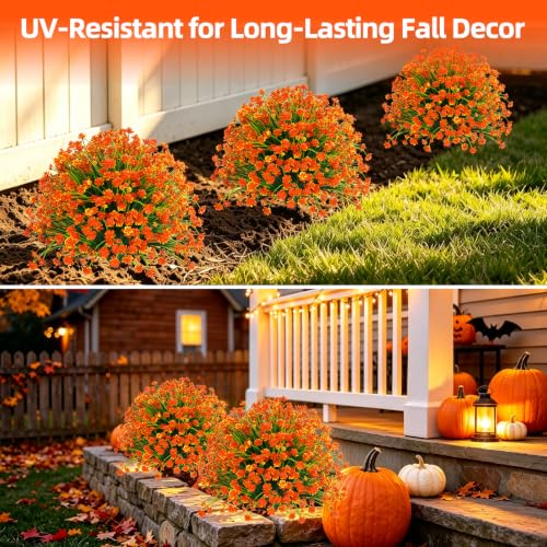 Fall 2 Pack 24 Inches Artificial Flowers with Ground Spikes (Camellia)