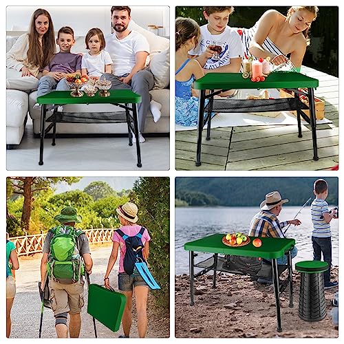 Small Folding Table and Stool (Green)