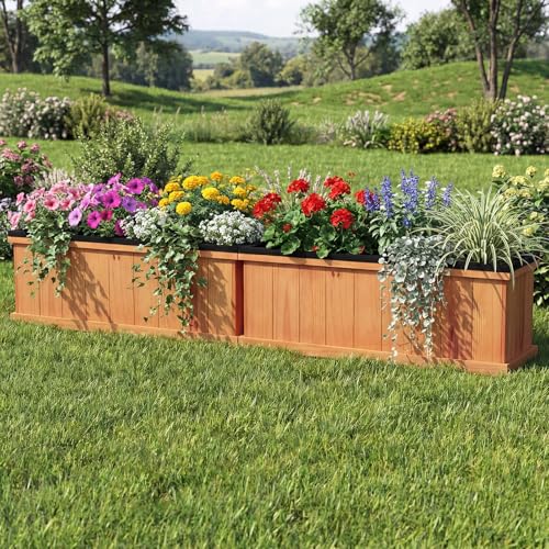 Outdoor Raised Garden Bed (Orange / 28"x10"x10")