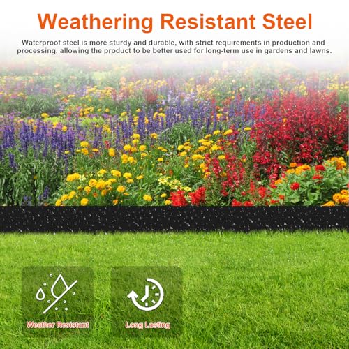 33ft.10 Pack Metal Edging for Landscaping (Black / 4.5 Inch)