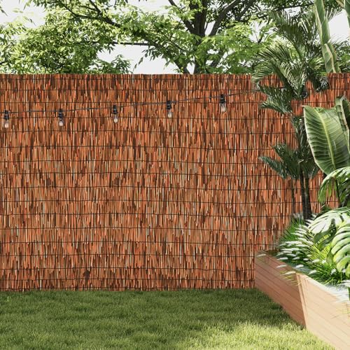 Brown 2 Pack 6FT X16.4FT Reed Fencing Roll Bamboo Privacy Screen (2 Pack 6 X 16.4FT / Brown)