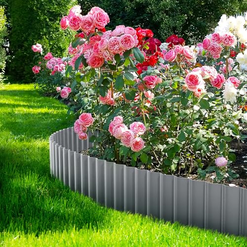 Corrugated Metal Garden Edging 10" x 20Ft (Light Gray)