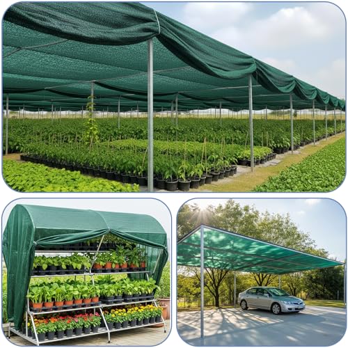 Shade Cloth for Garden (6.5FTx10FT / 70% Shade-dark Green)