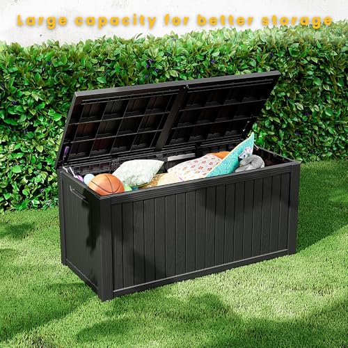 Outdoor Storage Box Waterproof (Black / 200 Gallon)